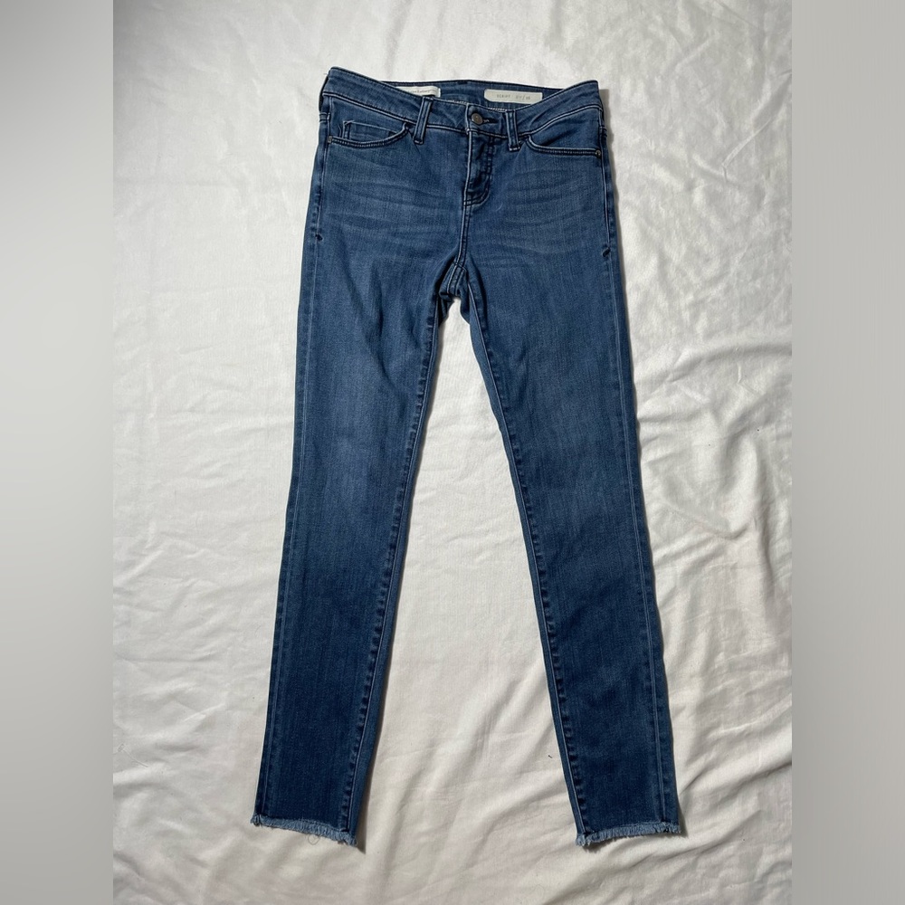 Pilcro and the letterpress Anthropologie Script jeans women’s  sz. 26